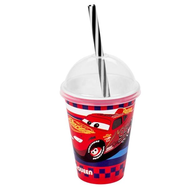 Kit 40 Copos Shake para Festa de Aniversário Carros Mcqueen - Plasútil Imagem de Kit 40 Copos Shake para Festa de Aniversário Carros Mcqueen