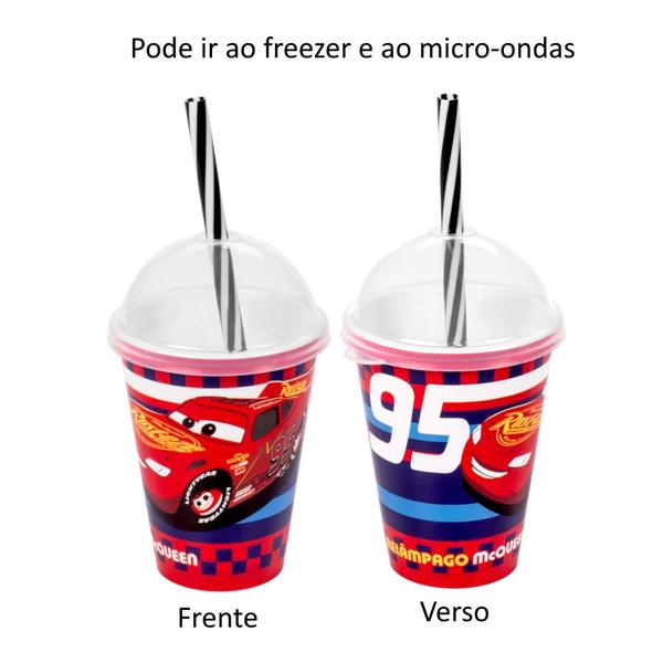 Imagem de Kit 40 Copos Shake para Festa de Aniversário Carros Mcqueen