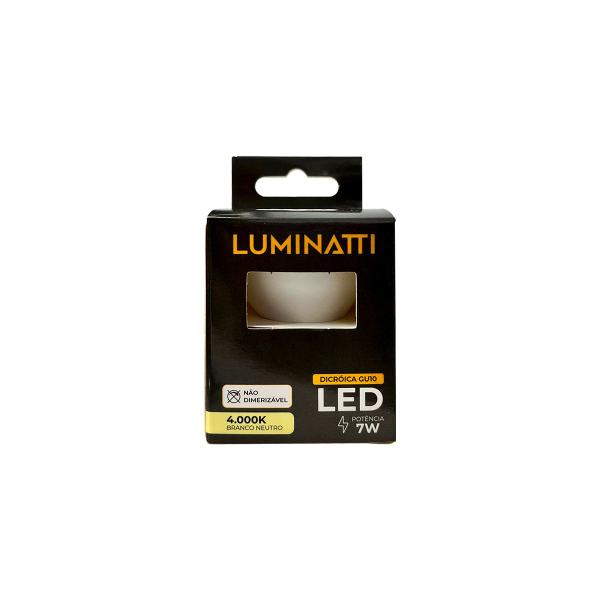 Imagem de Kit 40 Lâmpada Led Dicroica Gu10 MR16 7W Bivolt 2700K / 4000K / 6000K Luminatti