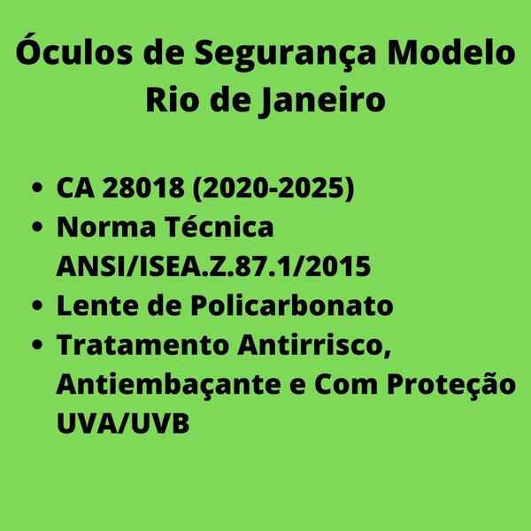 Imagem de Kit 40 óculos Protetor Epi Regulagem Resistente Incolor Ca - UN / 40