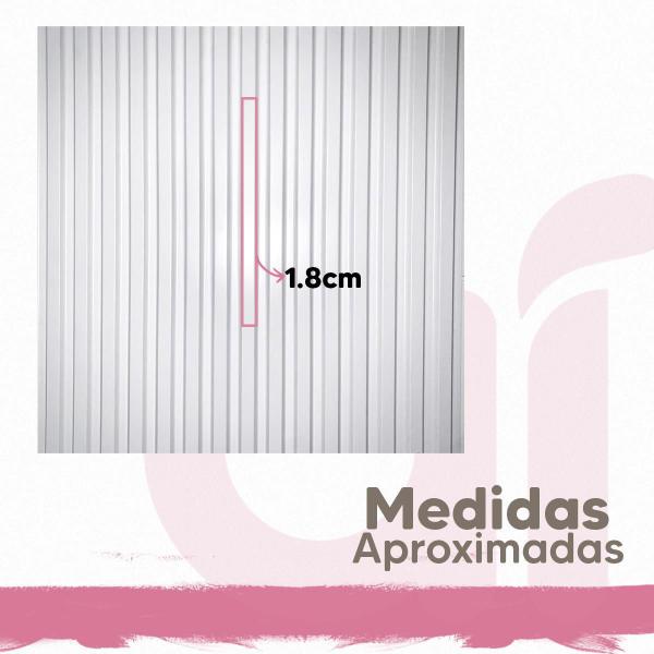 Imagem de Kit 40 Placas 3D Adesivas Modelo Ripado Pvc Lavável 50X50Cm