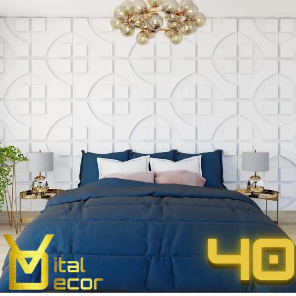 Imagem de Kit 40 Placas Revestimento 3d Painel Decorativo Mega Oferta 