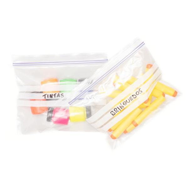 Imagem de Kit 40 Saco Plastico Freezer Vedacao Dupla Zip Hermetico 16 x 14cm Lacre Organizacao