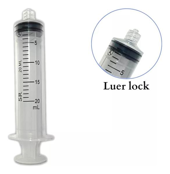 Imagem de Kit 40- Seringa De 20ml Luer Lock Caixa Com 40 Unidades