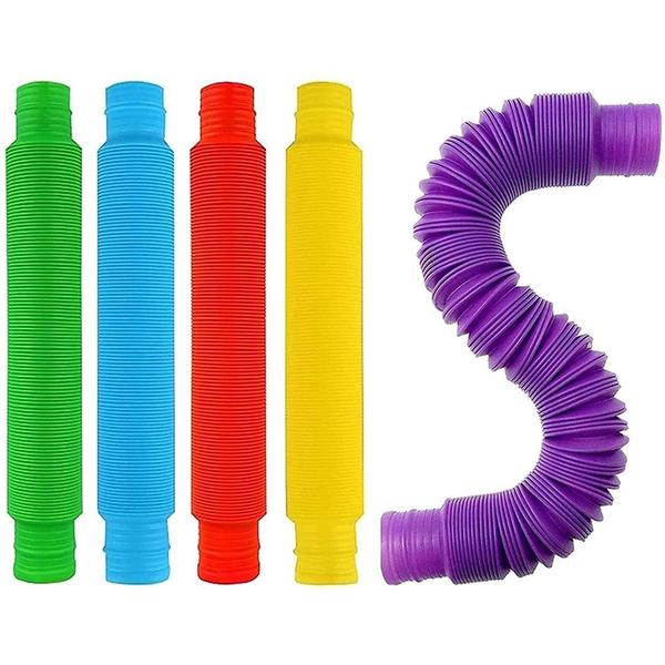 Imagem de Kit 40 unidades POP TUBE 14cm Tubo Fidget Toy Sensorial Descompressão Anti Stress