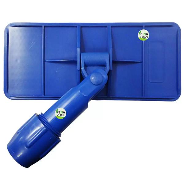 Imagem de Kit 40 Unidades Suporte Limpa Tudo LT Azul Mop Articulado 360 Com Garras / Encaixe Universal para Fibra de Limpeza Piso