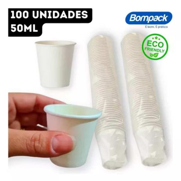 Imagem de Kit 400 Copinhos Papel Biodegradável 200Ml Café Chá Batidas