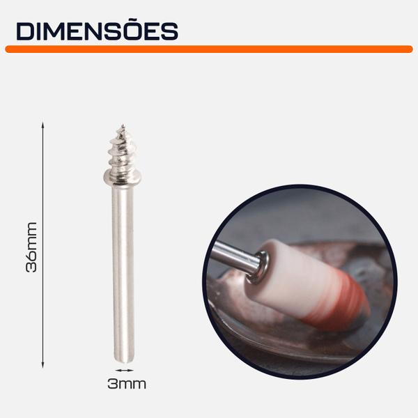 Imagem de Kit 41 Acessórios Polimento Feltro Algodão p/ Micro Retífica