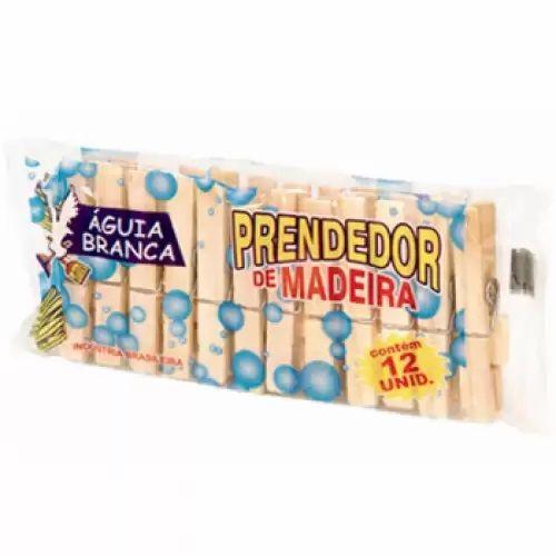 Imagem de Kit 48 Prendedor Roupa Madeira Varal Resistente Durável