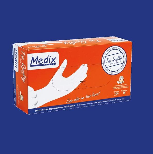 Imagem de Kit 4cx De Luvas Látex Descartável M C/100 Unidades - Medix