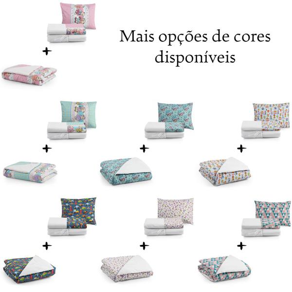 Imagem de Kit 4pçs Edredom e Lençol para Mini Cama Variedades Moderno