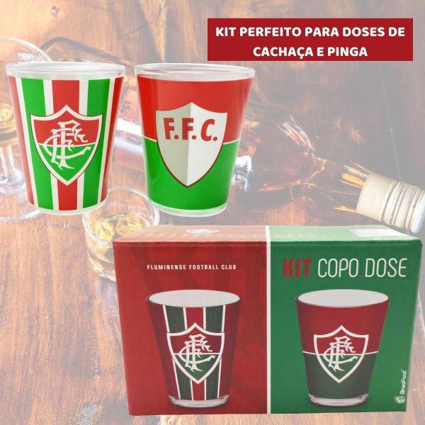 Imagem de Kit 4Un Copo Dose Shot 60Ml Pinga Cachaça Time Fluminense