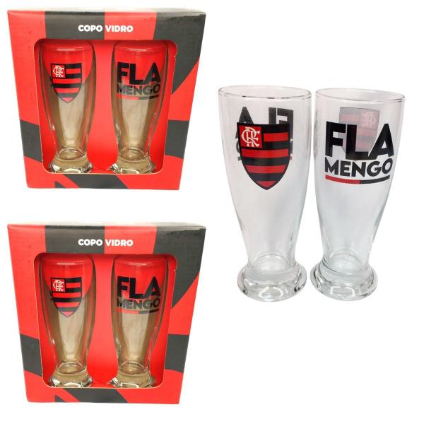 Kit 4Un Copos Munich Vidro Tulipa Cerveja Chopp Time Flamengo Oficial - BRASFOOT Imagem de Kit 4Un Copos Munich Vidro Tulipa Cerveja Chopp Time Flamengo Oficial