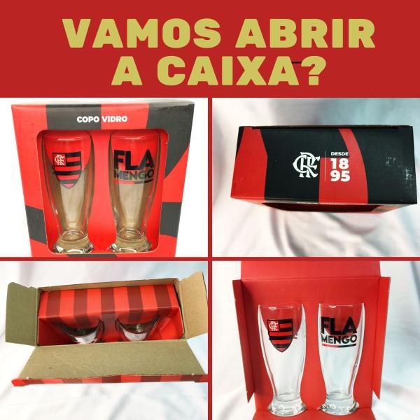 Imagem de Kit 4Un Copos Munich Vidro Tulipa Cerveja Chopp Time Flamengo Oficial