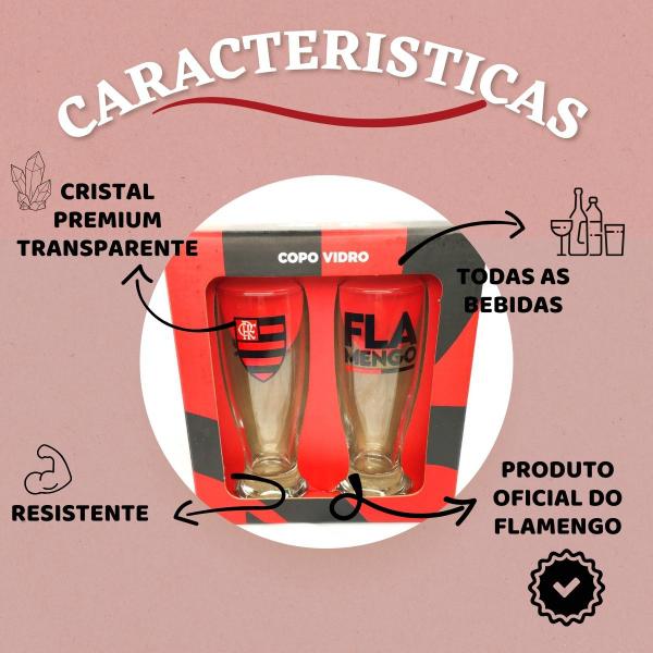Kit 4Un Copos Munich Vidro Tulipa Cerveja Chopp Time Flamengo Oficial - BRASFOOT Imagem de Kit 4Un Copos Munich Vidro Tulipa Cerveja Chopp Time Flamengo Oficial