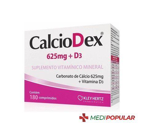 Imagem de Kit 4x Calciodex 625mg + D3 C/180 Comprimidos - Kley Hertz