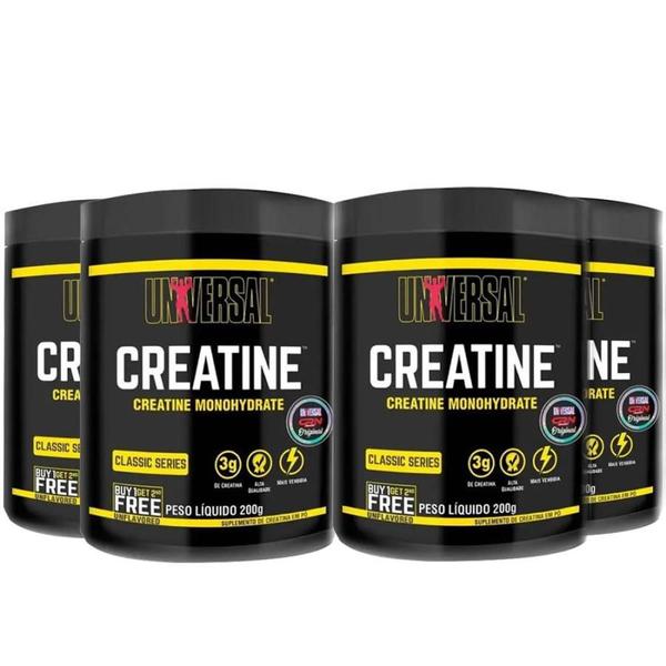 Imagem de Kit 4X Creatina - 200G - Sem Sabor - Universal Nutition