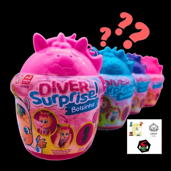 Imagem de Kit 4x Diver Surprise Bolsinha-Boneca mama e chora surpresas