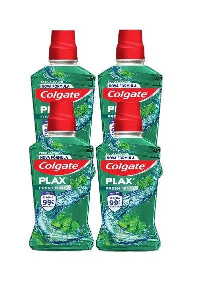 Imagem de Kit 4x Enxaguante Bucal Plax Fresh Mint C/250ml  Colgate