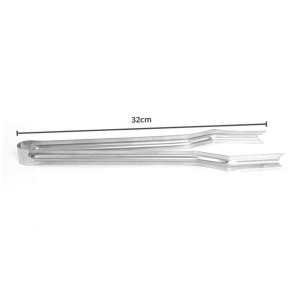 Imagem de Kit 4x Espetos Inox 40cm Espada, Duplo E Pegador De Carnes