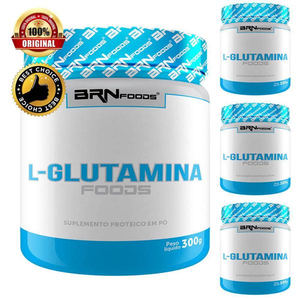 Imagem de Kit 4x L-Glutamina 300g - BRNFOODS