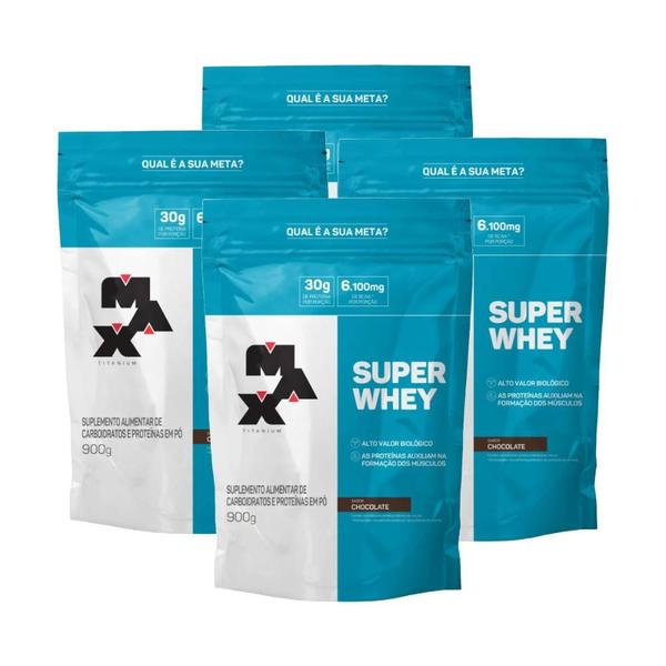 Imagem de Kit 4x Max Titanium Super Whey Max Titanium 900g