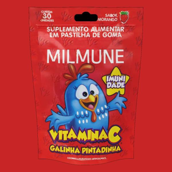 Imagem de Kit 4x  Milmune Galinha Pintadinha Morango 30 Un Ecofitus