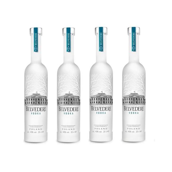 Imagem de Kit 4x Miniatura Vodka Belvedere Pure 50ml