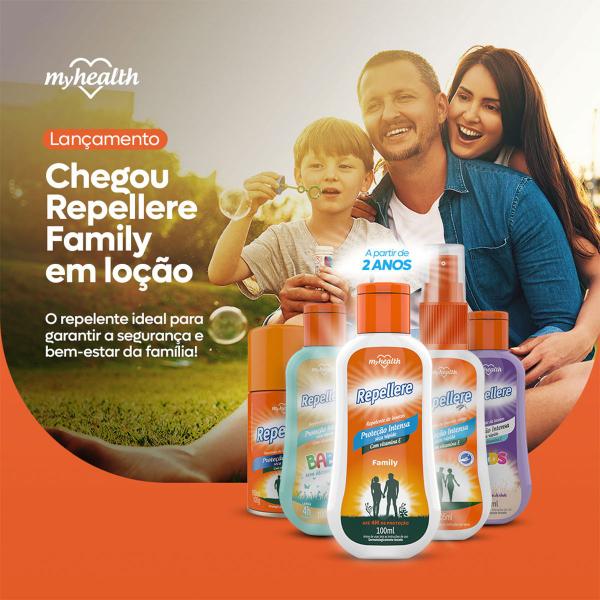 Imagem de Kit 4x Repelente de Insetos Repellere Loção Eficaz Contra Mosquitos da Dengue 100ml Myhealth