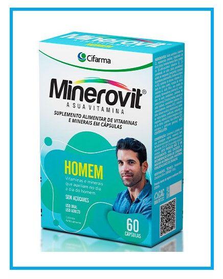 Imagem de Kit 4x Suplemento Alimentar Minerovit Homem 60 Cáp - Cifarma