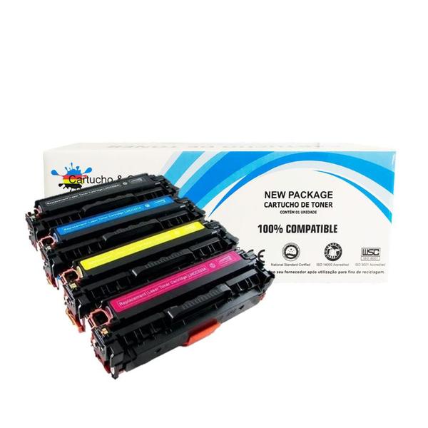 Imagem de Kit 4x Toner Compatível 131A B+C+Y+M I Pro200 M251 M276