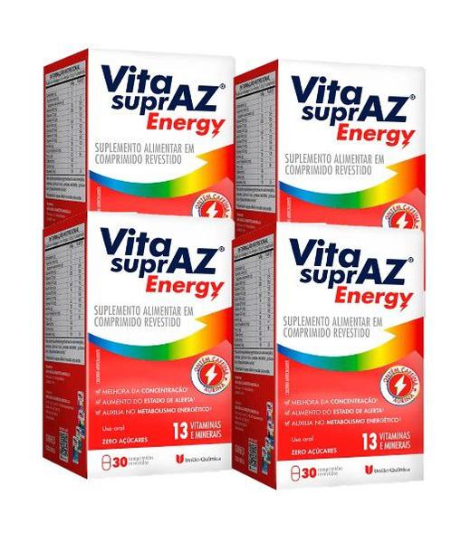 Imagem de Kit 4x Vita SuprAZ Energy 30 Comprimidos - União Química