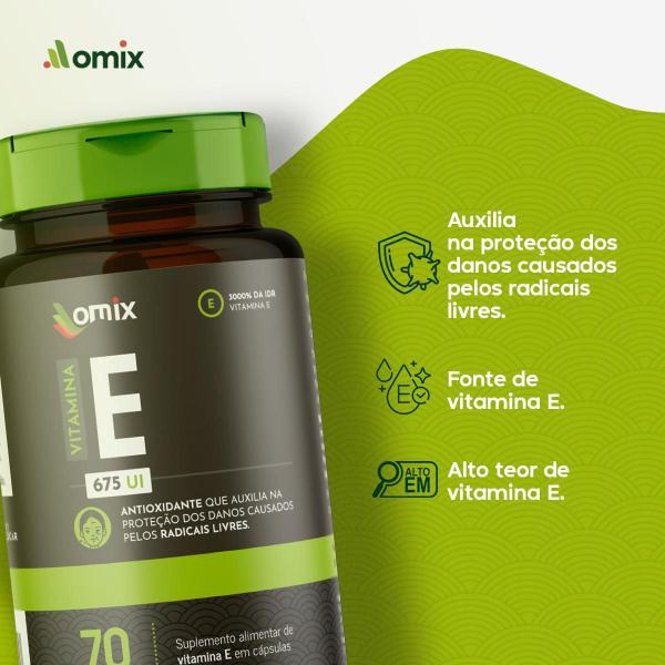 Imagem de Kit 4X - Vitamina E - 70 Cápsulas - Omix