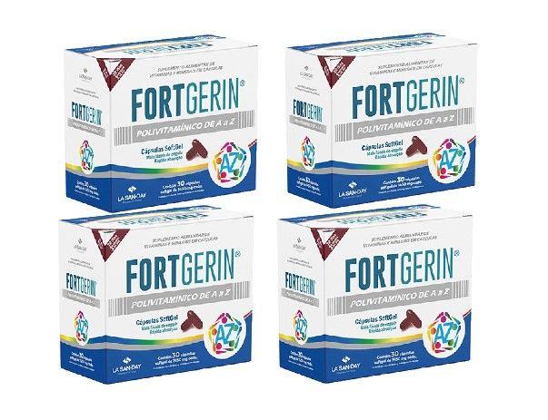 Imagem de Kit 4x Vitaminas E Minerais Fortgerin AZ 30 Cáp - La San Day