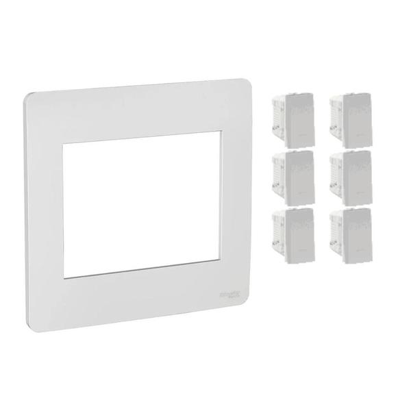 Kit 4x4 6x Interruptor Paralelo Gamma Silver Orion Schneider