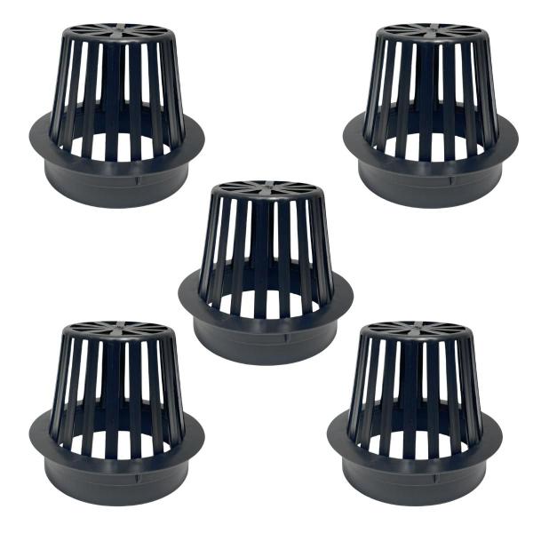 Kit 5 Abacaxi Hemisférico Ralo Anti Folhas 100mm Plástico Calha - FICONE & REIS Imagem de Kit 5 Abacaxi Hemisférico Ralo Anti Folhas 100mm Plástico Calha