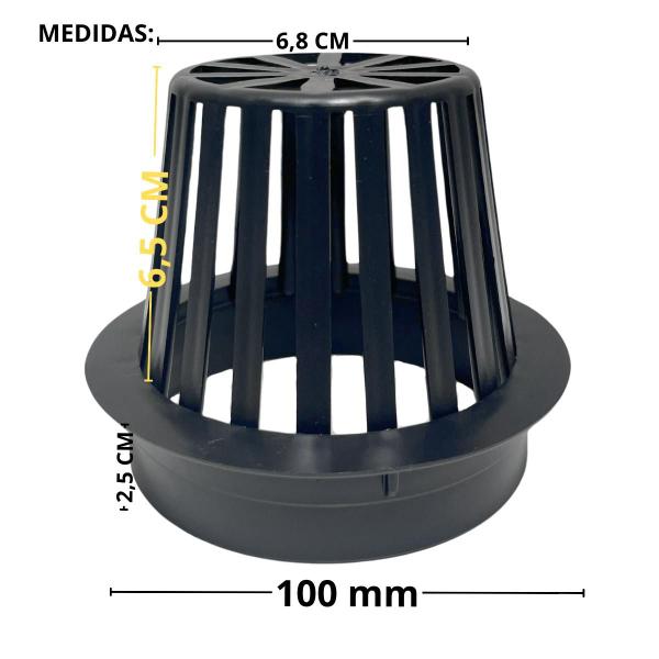 Kit 5 Abacaxi Hemisférico Ralo Anti Folhas 100mm Plástico Calha - FICONE & REIS Imagem de Kit 5 Abacaxi Hemisférico Ralo Anti Folhas 100mm Plástico Calha