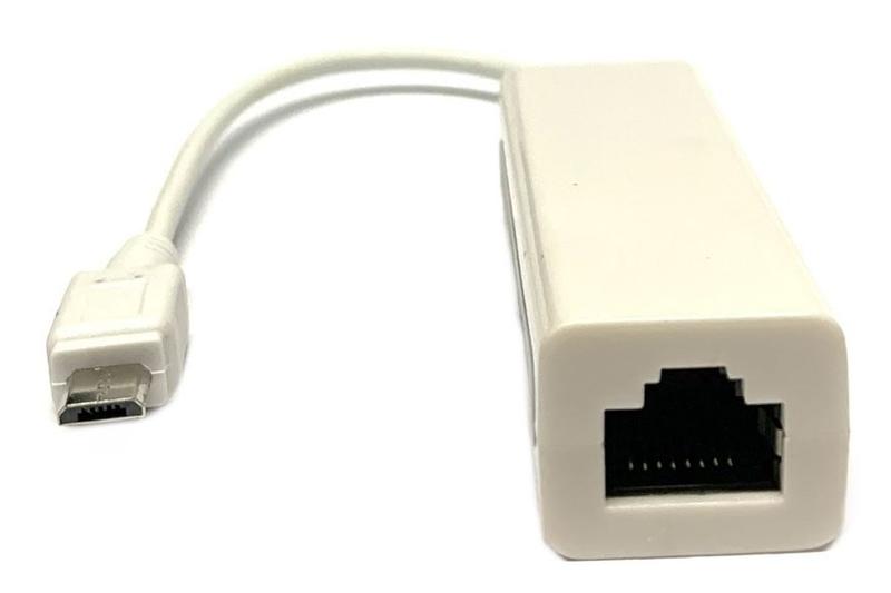 Imagem de Kit 5 Adaptador de Rede Micro USB Para RJ45 Lan Ethernet Nfe