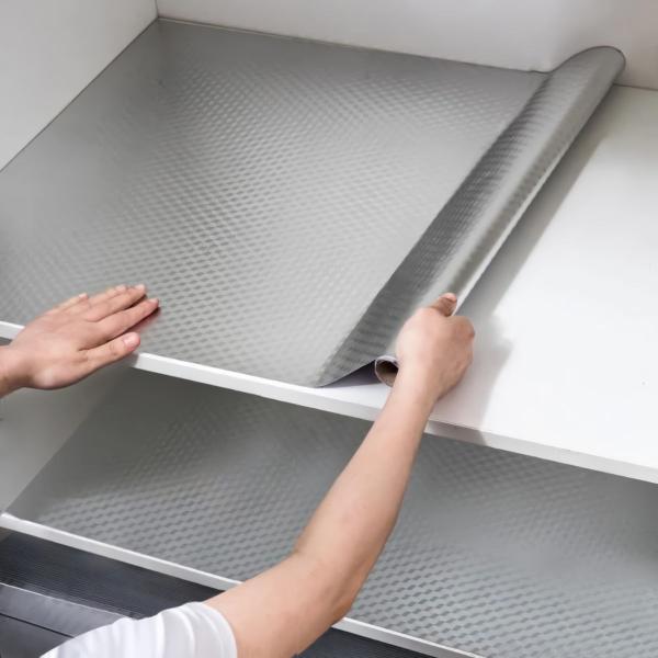 Kit 5 Adesivos Aluminio Decorativo P/ Parede Cozinha Fogão - RT Imagem de Kit 5 Adesivos Aluminio Decorativo P/ Parede Cozinha Fogão