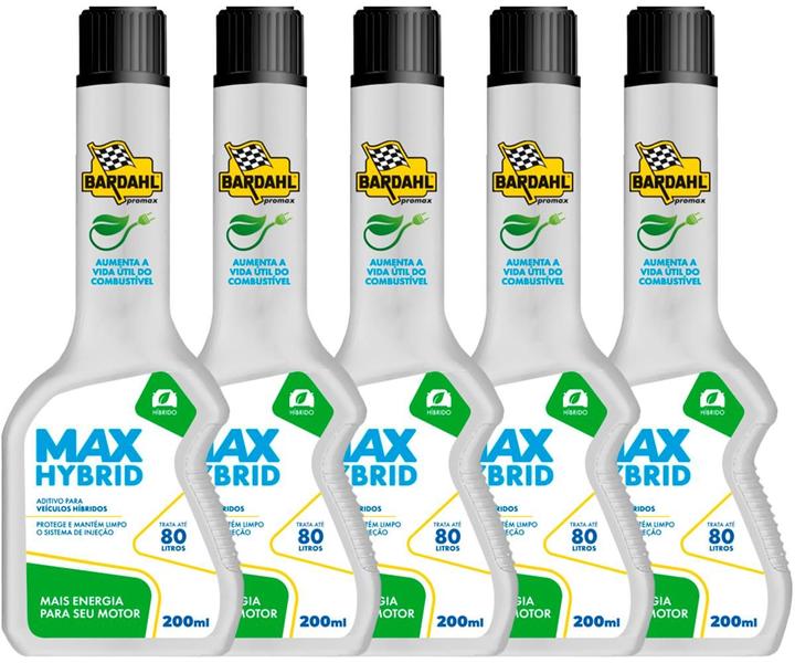 Kit 5 Aditivo Combustível Veículos Bardahl Max Hybrid 200ml Imagem de Kit 5 Aditivo Combustível Veículos Bardahl Max Hybrid 200ml