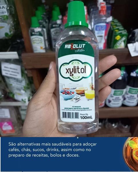 kit 5 Adoçante Xylitol Natural Liquido 100ml - absolut Imagem de kit 5 Adoçante Xylitol Natural Liquido 100ml