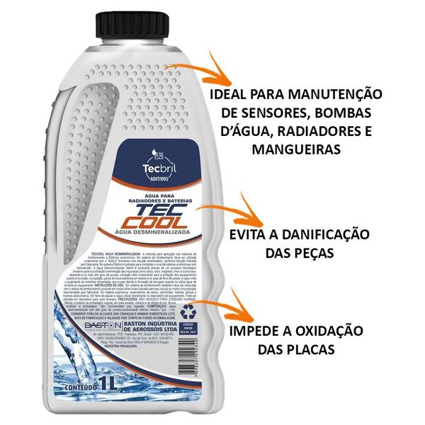 Kit 5 Água Desmineralizada Arrefecimento Radiador Bateria 1l - Baston Imagem de Kit 5 Água Desmineralizada Arrefecimento Radiador Bateria 1l