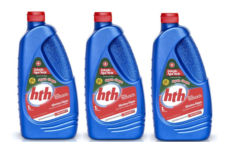 Imagem de Kit 5 Algicidas De Choque Eliminador De Algas 1 litro - hth