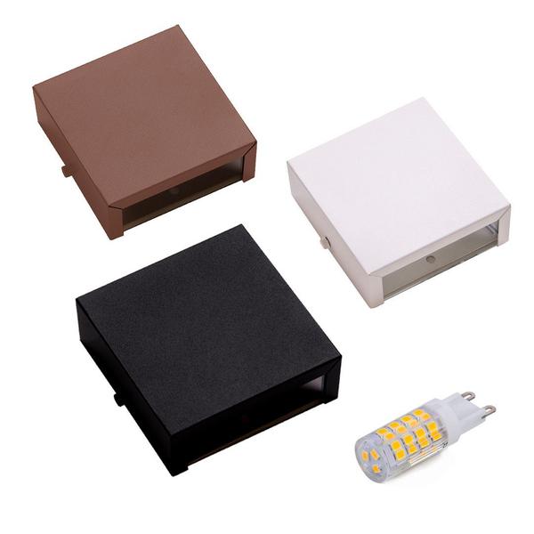 Kit 5 Arandela Ar1110 Interno Externo Aluminio + Lampada Led 5w - IDEALLUME Imagem de Kit 5 Arandela Ar1110 Interno Externo Aluminio + Lampada Led 5w