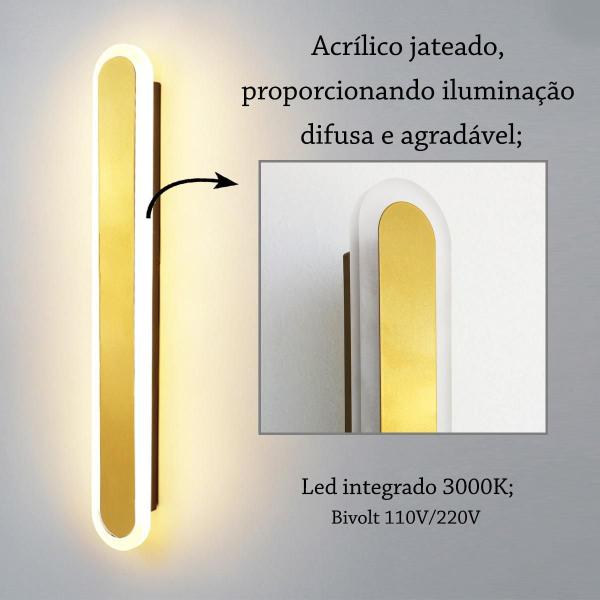 Kit 5 Arandela Cabeceira Acrilico Borda Luminosa Led Lup99 - Acende A Luz Imagem de Kit 5 Arandela Cabeceira Acrilico Borda Luminosa Led Lup99