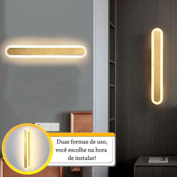 Kit 5 Arandela Cabeceira Acrilico Borda Luminosa Led Lup99 - Acende A Luz Imagem de Kit 5 Arandela Cabeceira Acrilico Borda Luminosa Led Lup99