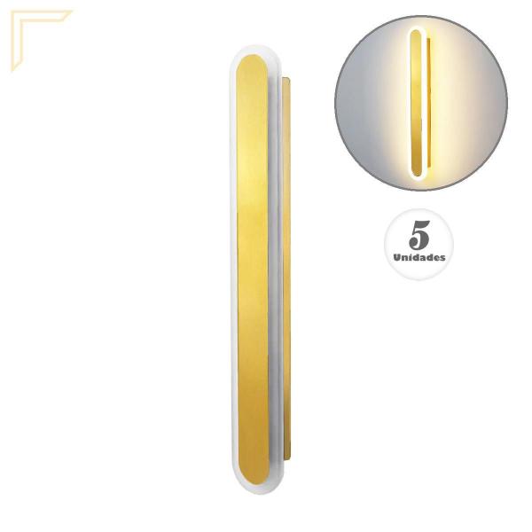 Kit 5 Arandela Cabeceira Acrilico Borda Luminosa Led Lup99 - Acende A Luz Imagem de Kit 5 Arandela Cabeceira Acrilico Borda Luminosa Led Lup99