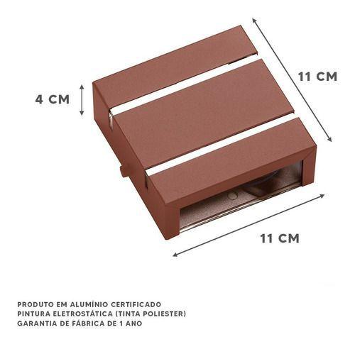 Kit 5 Arandelas 2 Foco 2 Friso Externa Parede Muro Ar1112 - IDEALLUME Imagem de Kit 5 Arandelas 2 Foco 2 Friso Externa Parede Muro Ar1112