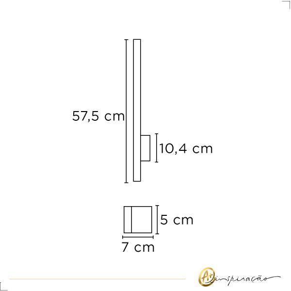 Kit 5 Arandelas Style LED 3000K Moderna Luz Indireta 823/60 - SPOTLINE Imagem de Kit 5 Arandelas Style LED 3000K Moderna Luz Indireta 823/60