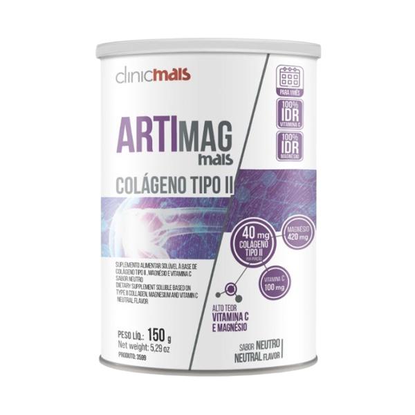 Imagem de Kit 5 ARTIMAG Mais ClinicMais Colágeno Tipo 2 150g Neutro